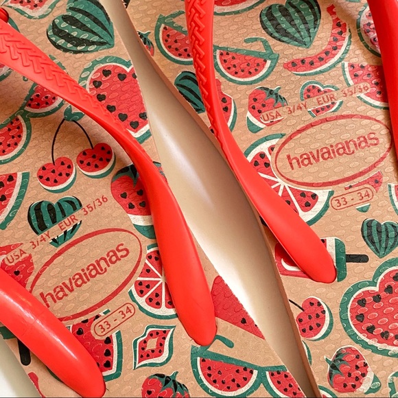 Havaianas pink watermelon flip flop thong sandals - Picture 5 of 7